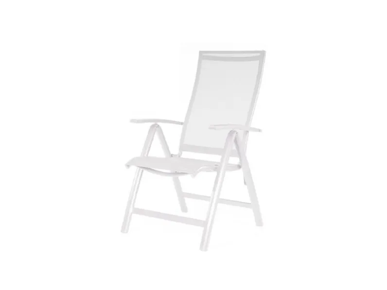 Mobile giardino Poltrona multiposizione elegance antracite con poggiapiedi bianca di Proloisirs con forte sconto