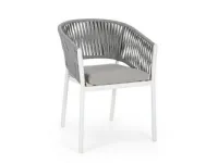 Mobile giardino Poltroncina florencia in corda per esterno bianco -bizzotto di Bizzotto a prezzo ribassato