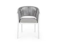 Mobile giardino Poltroncina florencia in corda per esterno bianco -bizzotto di Bizzotto a prezzo ribassato