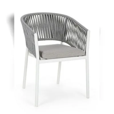 Mobile giardino Poltroncina florencia in corda per esterno bianco -bizzotto di Bizzotto a prezzo ribassato