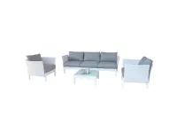 Arredo Giardino Salotto minneapolis 3 posti bianco Cosma outdoor living OFFERTA OUTLET