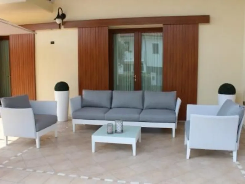 Arredo Giardino Salotto minneapolis 3 posti bianco Cosma outdoor living a prezzo ribassato