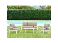 Salotto santa cruz 3 posti bianco Cosma outdoor living: Arredo Giardino a prezzi outlet