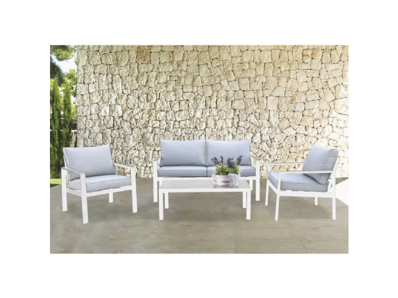 Arredo Giardino: Cosma outdoor living, Salotto Santo Domingo Bianco a prezzo scontato!