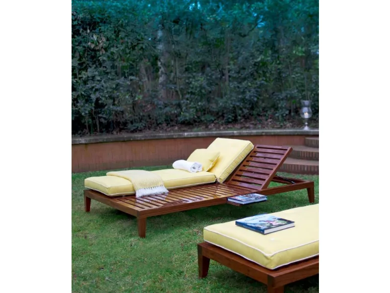 Sdraio doppio in mogano lucido Md work: Arredo Giardino in Offerta Outlet
