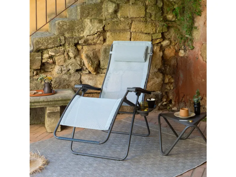 Lafuma Mobilier Poltrona Relax Pieghevole R Clip - Sedia Da Giardino Regolabile In Batyline Cielo - Foto 2