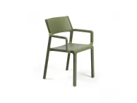 Arredo Giardino Nardi Sedia con braccioli trill armchair verde agave a prezzo scontato