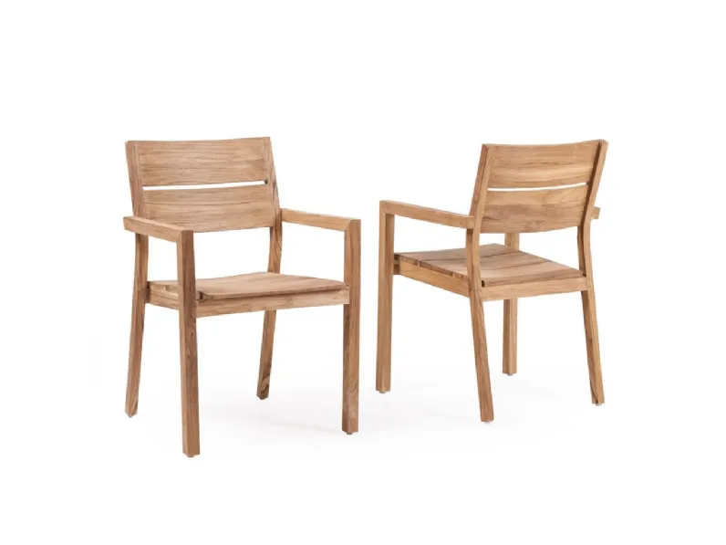 Sedia in  teak naturale massiccio Md work: Arredo Giardino con forte sconto