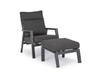 Nardi Set 2 poltrone kledi e pouf antracite: arredo giardino con forte sconto