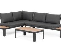 Arredo Giardino Bizzotto Set salotto angolare narelle  antracite A PREZZI OUTLET