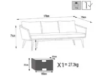 Set salotto cancun 3 posti  Outlet etnico a prezzo ribassato Arredo Giardino