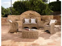 Arredo Giardino Outlet etnico Set salotto portland rattan a prezzo scontato