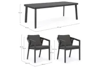 Set tavolo +6 sedie mod. cordova Bizzotto Arredo Giardino IN OFFERTA  