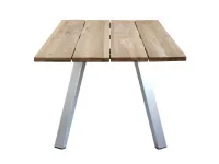 Set tavolo in alluminio e teak + 6 sedie Outlet etnico: Arredo Giardino a prezzo scontato