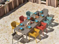 Set tavolo rio alu 210/ 280 + 8 sedie nat multicolore  Nardi outdoor: set a prezzo Outlet