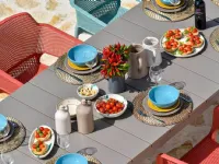 Set tavolo rio alu 210/ 280 + 8 sedie nat multicolore  Nardi outdoor: set a prezzo Outlet