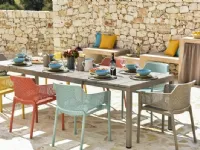 Set tavolo rio alu 210/ 280 + 8 sedie nat multicolore  Nardi outdoor: set a prezzo Outlet