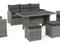 Set6salotto ariel grey Bizzotto: Arredo Giardino a prezzi outlet