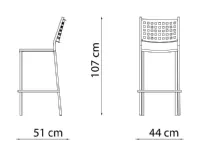 Mobile giardino modello Sgabello alto alice grigio antico di Vermobil IN OFFERTA