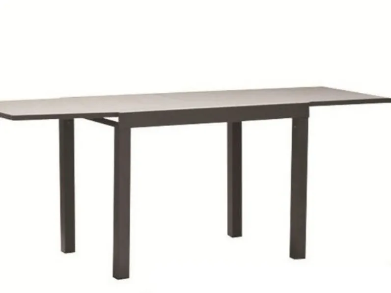 Sofy grigio antico 100/200 x 70 con 4 poltroncine alice Cosma outdoor living: tavolo da giardino con forte sconto