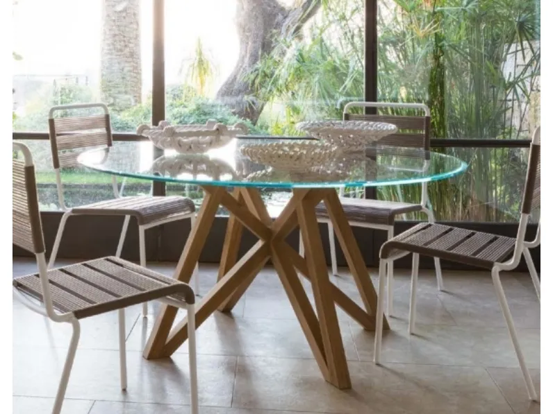 Tavolo da giardino Struttura teak 150 cm luxury a marchio Md work a prezzo ribassato