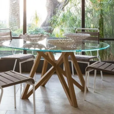 Tavolo scontato da giardino Struttura teak 150 cm luxury Md work