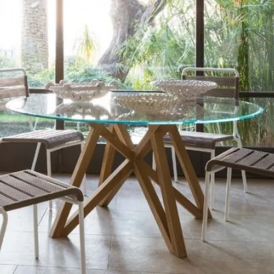 Tavolo da giardino Struttura teak 150 cm luxury a marchio Md work a prezzo ribassato