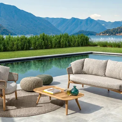 Set divano moon teak  Talenti Arredo Giardino IN OFFERTA  