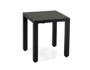 Arredo Giardino Collezione esclusiva Tavolino basso alluminio alma antracite cm 35x35h42 - vacchetti a prezzo scontato