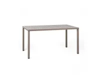 Arredo giardino Tavolo cube 140 x 80 con 4 poltroncine bora tortora Nardi a prezzo scontato