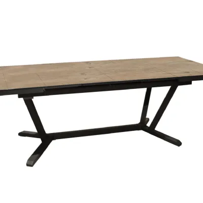 Tavolo da giardino 180/240 cm antracite, piano a doghe Kedra in legno. Offerta Proloisirs.