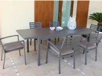 Tavolo da giardino Cosma outdoor living Tavolo formentera 160/240 con 6 poltroncine jamaica A PREZZI OUTLET