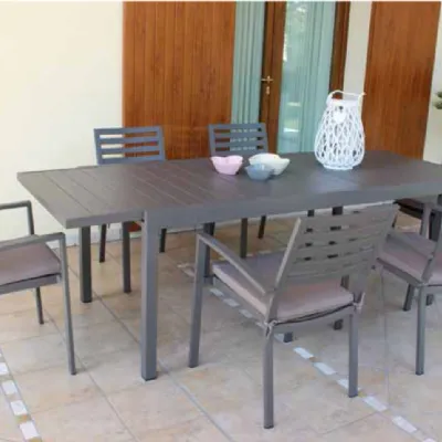 Tavolo da giardino Cosma outdoor living Tavolo formentera 160/240 con 6 poltroncine jamaica A PREZZI OUTLET