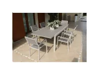 Tavolo da giardino Cosma outdoor living Tavolo pental tortora allungabile 180/240  con 6 poltroncine cervia A PREZZI OUTLET