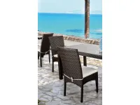 Tavolo per l'esterno Delta 80 cm con 4 poltroncine antalys a marchio Emu a prezzo ribassato