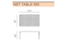 Tavolo da giardino Nardi outdoor Net table100 con uno sconto esclusivo