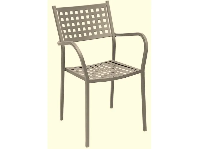 Tavolo da giardino Quatris fango 80 x 80 cm con 4 sedie alice Vermobil a prezzo scontato