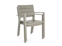 Tavolo da giardino Tavolo skipper tortora con 6 poltroncine shark tortora Bizzotto OFFERTA OUTLET