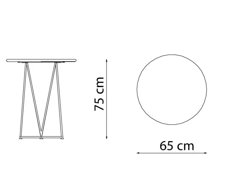 Tavolo dsire 65 cm bronzo Vermobil: Arredo Giardino a prezzo Outlet