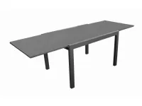 Arredo Giardino Tavolo elise 200/300 cm antracite piano grigio con 6 poltroncine duca Proloisirs OFFERTA OUTLET