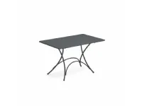 Arredo Giardino Tavolo pigalle pieghevole 118x76 grigio antico con 4 poltroncine ronda Emu a prezzo scontato