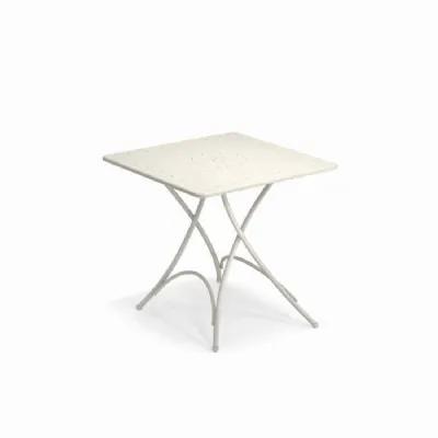 Tavolo pigalle pieghevole 76x76 bianco Emu: Arredo Giardino a prezzo Outlet