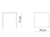 Tavolo quatris 70 x 70 grigio antico Vermobil: Arredo Giardino a prezzo Outlet