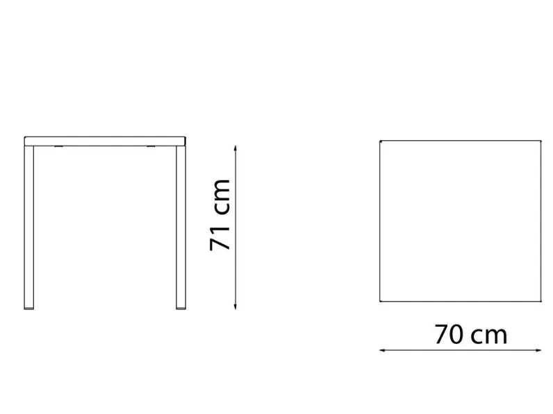 Tavolo quatris 70 x 70 grigio antico Vermobil: Arredo Giardino a prezzo Outlet