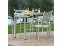 Arredo Giardino Vermobil Tavolo quatris 80 x 80 bianco con 2 poltroncina alice a prezzo ribassato