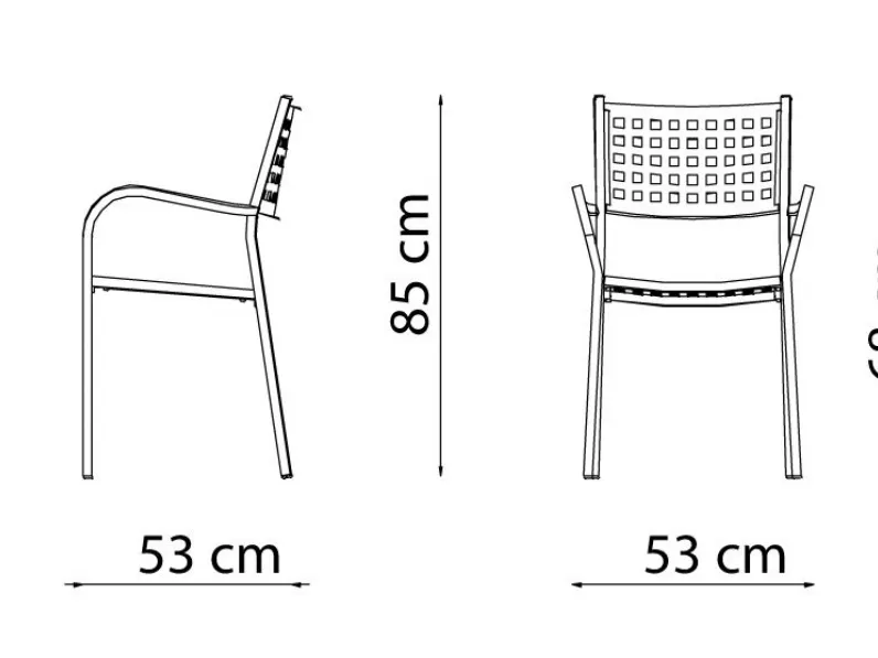 Mobile giardino Tavolo quatris 80 x 80 bianco con 2 poltroncina alice di Vermobil con forte sconto