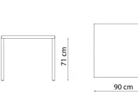 Arredo Giardino Tavolo quatris 90 x 90 grigio antico  vermobil Vermobil a prezzo ribassato