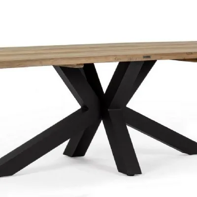Mobile giardino Tavolo ramsey 240x100 in teak riciclato antracite - bizzotto di Bizzotto a prezzi convenienti