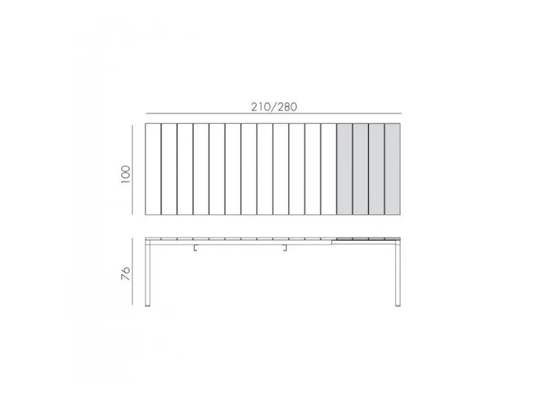 Arredo Giardino Nardi Tavolo rio alu 210 extensible con 8 sedie trill armachair in Offerta Outlet 