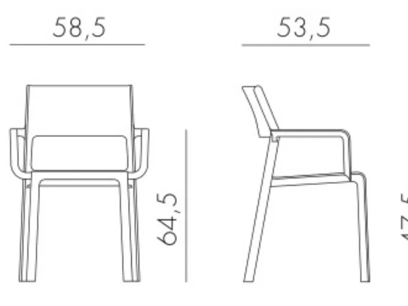 Arredo Giardino Nardi Tavolo rio alu 210 extensible con 8 sedie trill armachair in Offerta Outlet 